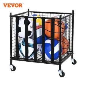 Rolling Sports Ball Storage Cart Equipment